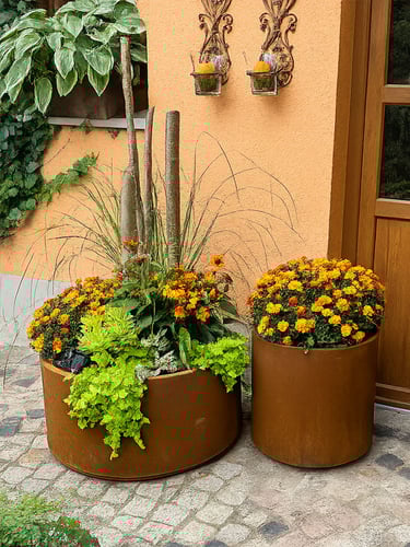 Multi-Edge FLORA Pflanzkübel Cortenstahl Rund