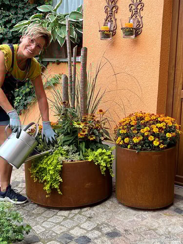 Multi-Edge FLORA Pflanzkübel Cortenstahl Rund