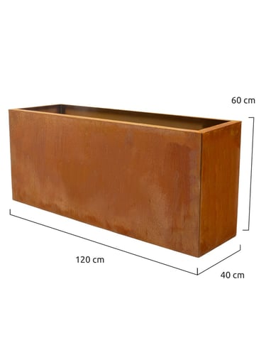 Multi-Edge FLORA High Pflanzkübel Cortenstahl 120x40x60cm