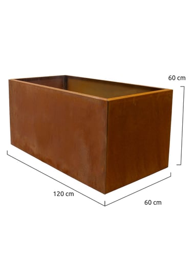Multi-Edge FLORA High Pflanzkübel Cortenstahl 120x60x60cm