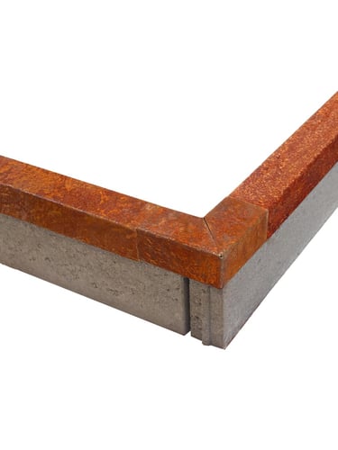 Multi-Edge PROFILE Corthenstahl für Bordsteinkanten 5x6x5x149cm verlegt mit Eckstücke